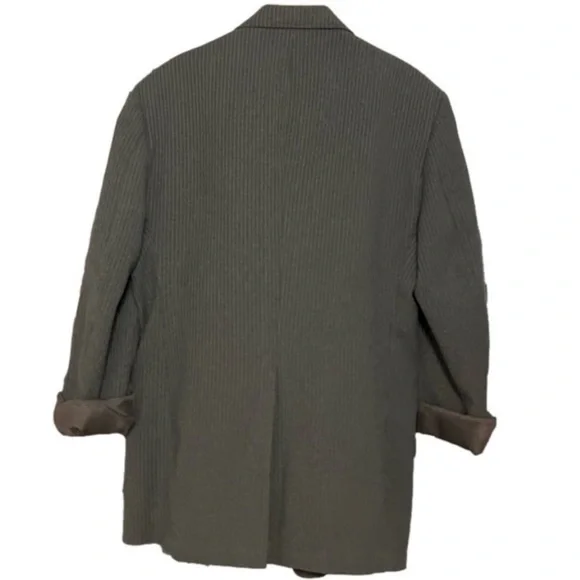 Vintage Sears Gray Pinstripe Custom Painted Showgirl Blazer Suit Jacket - Picture 2 of 16